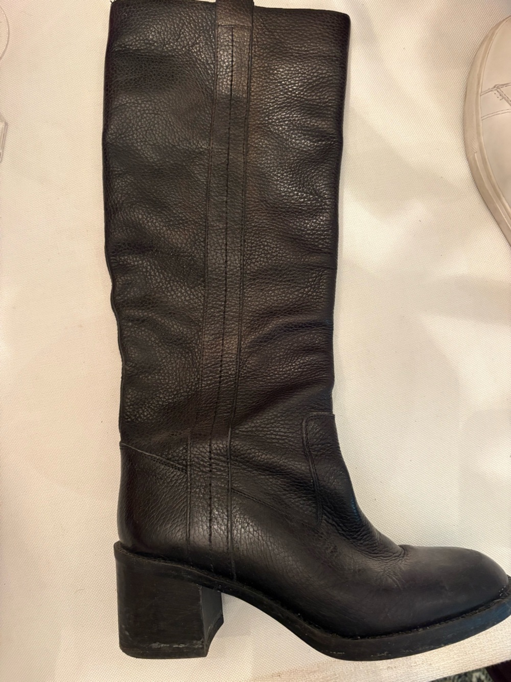 Women’s black leather boots